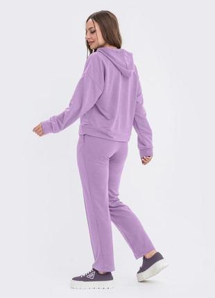 Костюм в спортивном стиле из двунитки фиолетового сиреневого цвета3 фото