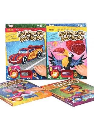 Набор "раскраска глитером", дт-оо-09-04