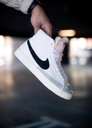 Кроссовки nike blazer mid 77 vintage white/black