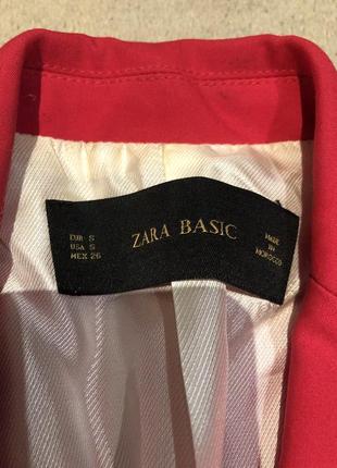 Пиджак zara s малиновый розовый2 фото