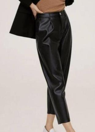 Мегакруті штани з екошкіри висока посадка великого розміру george