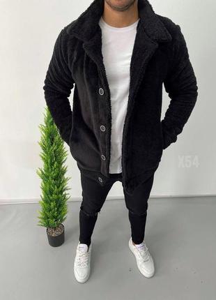 Мужская оверсайз рубашка на байке / теплые рубашки для мужчин