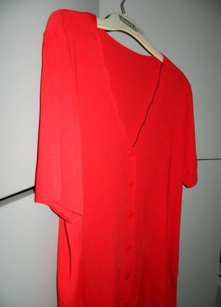 Р. 52-54 яркая кофта блуза красная на пуговицах4 фото