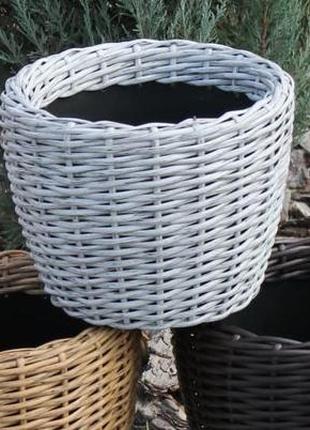 Кашпо 5 литров,(горщик для квітів та рослин) дровница, из  ротанга ручной работы, вазон