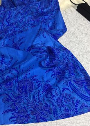 Юбка синяя шёлковая юбка макси синяя макси на высокую девушку mango-m,l3 фото