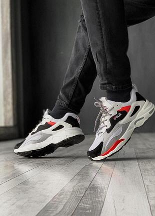 Чоловічі кросівки fila ray tracer white grey red black | smb