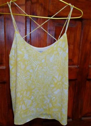 H&m яскраво жовта літня блузка3 фото