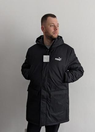 Куртка мужская puma padded parka черного цвета5 фото