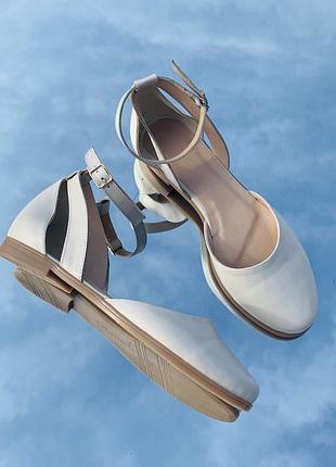 Балетки / закрытые босоножки натур кожа беж 36-43р все цвета