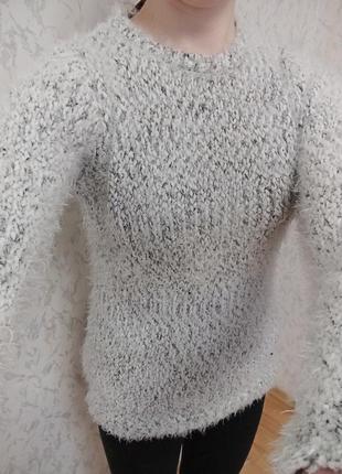 Теплый свитер-травка, мирор р. s (42-44)1 фото