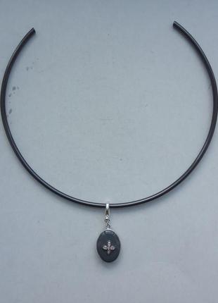 Стильный медальон кулон подвеска pilgrim с покрытием серебром и кристаллами swarovski9 фото