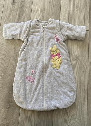 Спальник дитячий спальний мішок з рукавами на новонародженого малюка утеплений