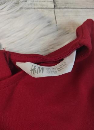 Детское платье h&m для девочки красное с обручем пышная юбка в клеточку размер 134-1407 фото