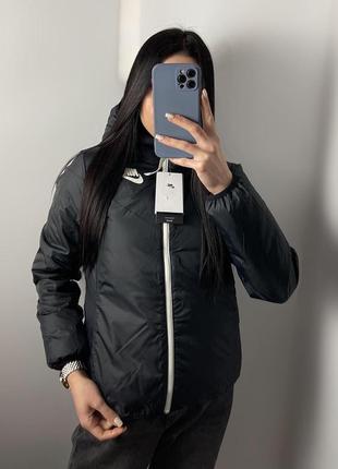 Двусторонняя куртка nike черная оригинал новая найк дутая короткая10 фото