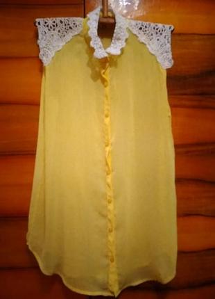 Полупрозрачная нежная блузка под винтаж