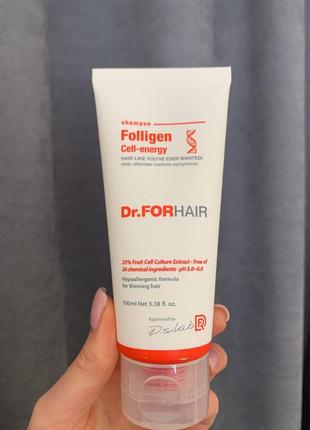 Шампунь для зміцнення та відновлення зрілого волосся dr.forhair folligen cell energy 100 мл