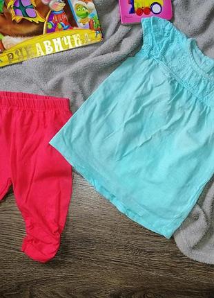 Летний комплект на девочку рр9-12мес
