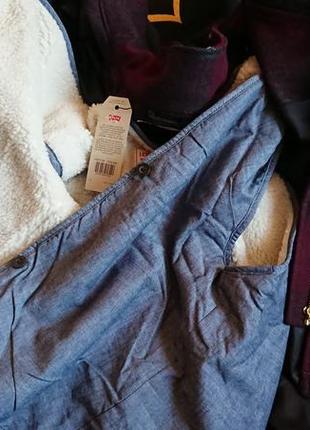 Брендовое фирменное шерстяное женское пальто + жилет 2 в 1 levi's,оригинал,новое с бирками, размер l-xl.8 фото