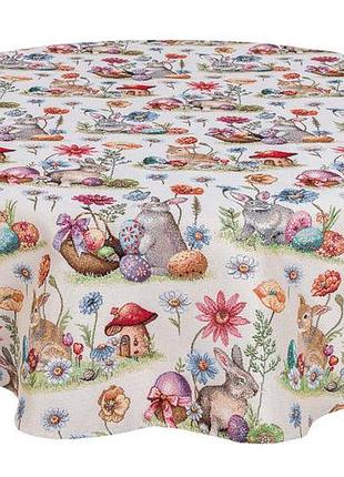 Скатертина кругла пасхальна гобеленова limaso ø140 см.