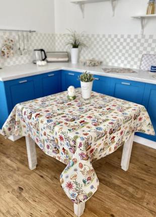 Скатерть гобеленовая пасхальная limaso 137 х 137 см.