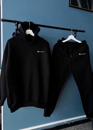 Champion sweatsuit black hotsell