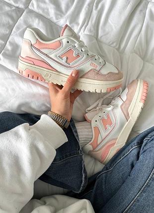 Кроссовки new balance 550 "white/pink" premium