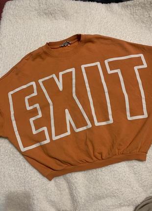 Яскравий помаранчовий світшот exit9 фото