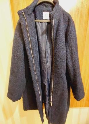 Женское ворсистое пальто 52-54 размера5 фото
