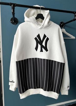 Худи оверсайз теплое на флисе new york yankees