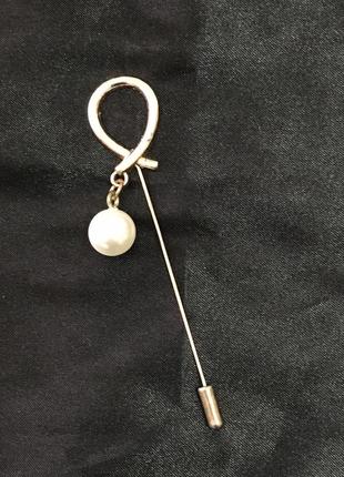 Заколка, булавка , брошка с жемчужиной