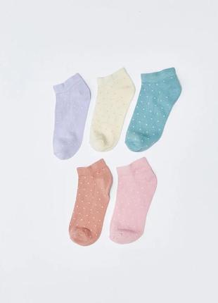 5-6/7-8 р нові фірмові дитячі короткі шкарпетки набір комплект 5 пар lc waikiki вайкіки носки