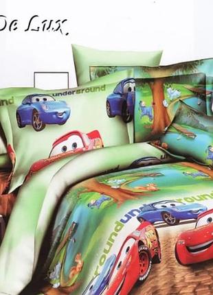 Дитяча постіль бязь голд тачки полуторна