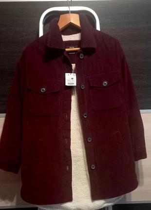 Супер актуальная утепленная вельветовая куртка - рубашка, berhska1 фото