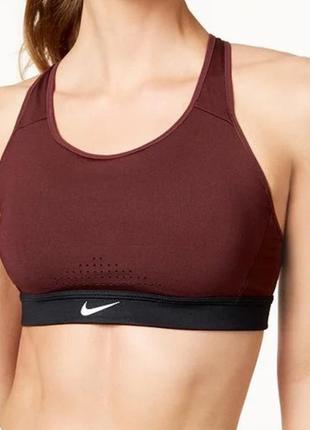 Спортивный топ бра nike high support impact sports bra burgundy