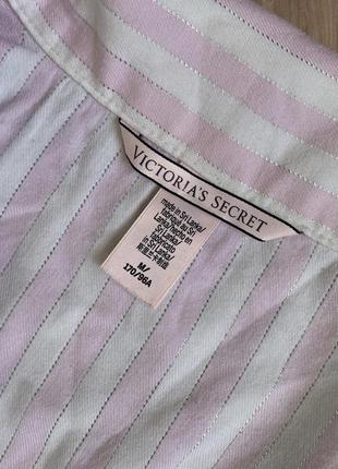 Фланелевая victoria’s secret в полоску полосатая пижамная кофта рубашка vs виктория сикрет10 фото