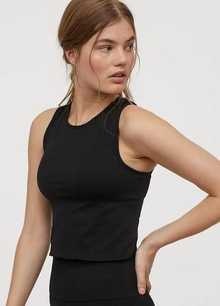 Нова спортивная кроп, укороченная майка h&m