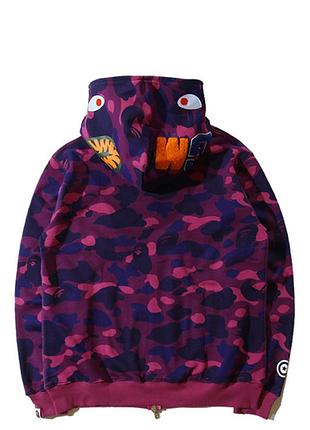 bape shark full zip purple camo 2699 113192438
