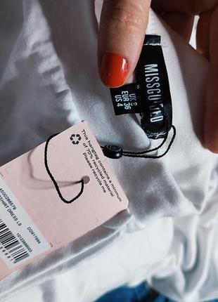 Missguided плаття лонгслів біле з довгим рукавом трикотажне оверсайз вільне нове5 фото