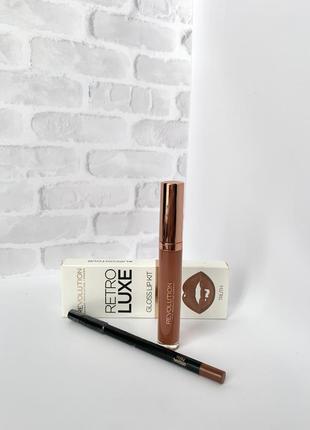 Набор блеск + карандаш retro luxe kits gloss trusth