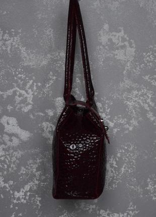 Vera pelle сумка жіноча шкіряна брендова вишнева. італія. оригінал.5 фото