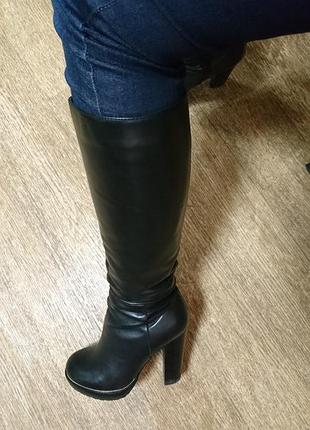 Высокие зимние сапоги, европейка, стелька 24 см