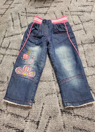 Теплі джинсові штани