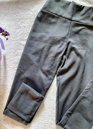 Лосини в рубчик, лосини на флисе, теплые лосины