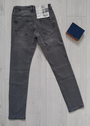 Чоловічі сірі джинси р. 30/32 slim3 фото