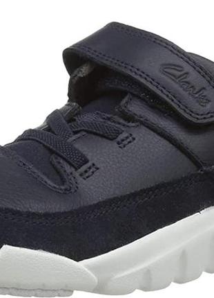 Шкіряні кросівки clarks tri craft k navy3 фото