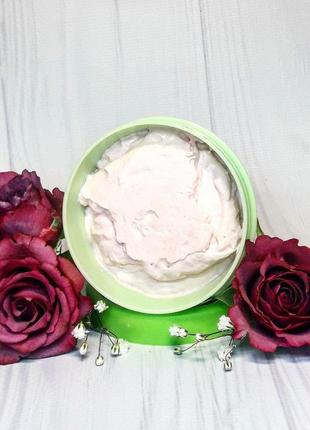 Крем-суфле для догляду за тілом та руками «троянда».2 фото