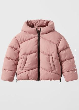 Новый розовый пуховик на девочку-подростка. zara