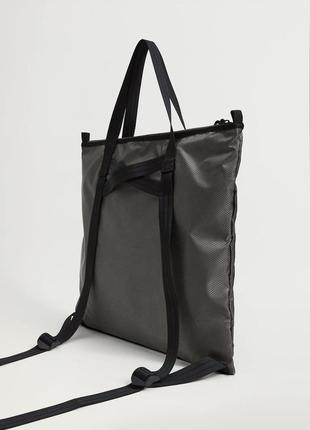 Сумка, рюкзак, сумка велика шоппер рюкзак-сумка, сумка mango1 фото