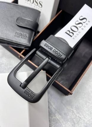 Ремінь пояс чоловічий шкіряний в стилі boss / ремень пояс мужской кожаный в стиле boss