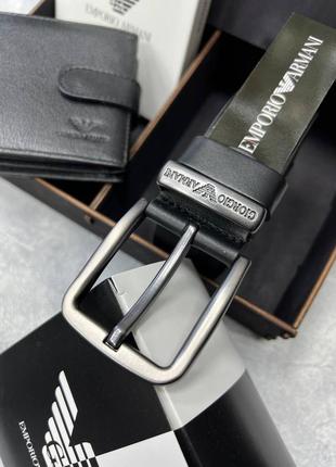 Ремень пояс мужской кожаный в стиле armani / ремень пояс мужественный кожаный в стиле armani